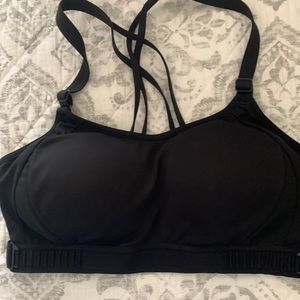 All In Motion, black, size M sports bra w adjustable chest strap (see photo)